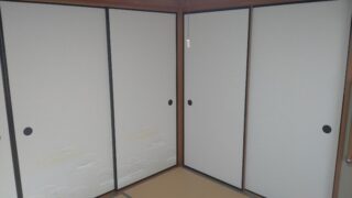 茨木市　襖替え　糸入り襖座敷張替え