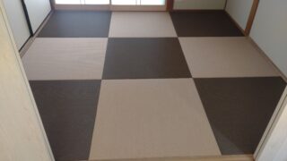 高槻市　大建和紙琉球畳　カクテルフィット2色使い