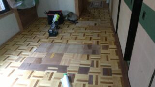 高槻市 洋間の床張り替え リピーター様です
