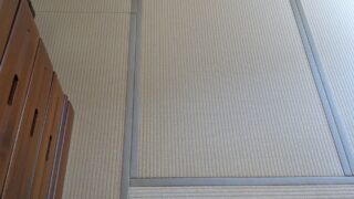 茨木市大池 ダイケン和紙白茶色 新調畳に入れ替え