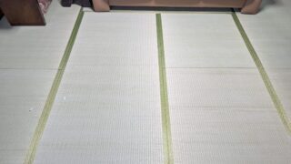 高槻市郡家新町 熊本産ひのみどり綿W表替え 8帖即日仕上げ