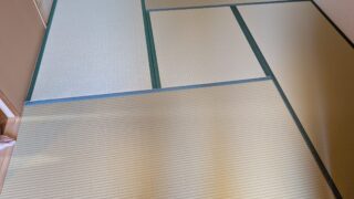 摂津市 千里丘 ダイケン和紙若草色幅広新畳 30mm仕上がり