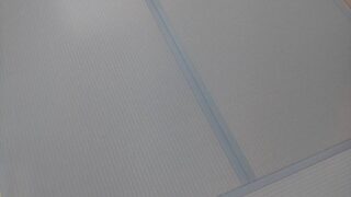 高槻市　柱本　和紙の新調畳１５㎜仕上がり